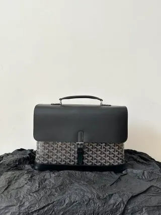 Goyard Citadin Briefcase Bag Coated Canvas Leather 610301050