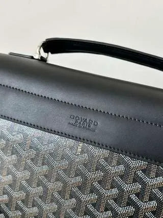 Goyard Citadin Briefcase Bag Coated Canvas Leather 610301050