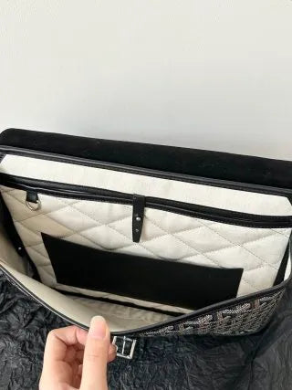 Goyard Citadin Briefcase Bag Coated Canvas Leather 610301050