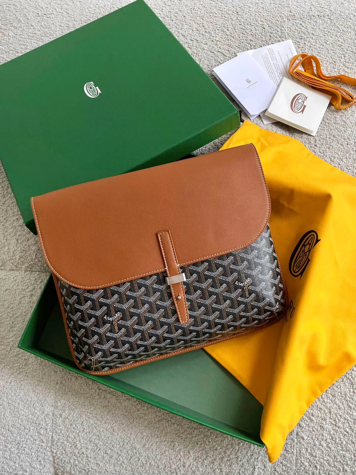 Goyard Coursier Messenger Bag Coated Canvas Leather 610300880