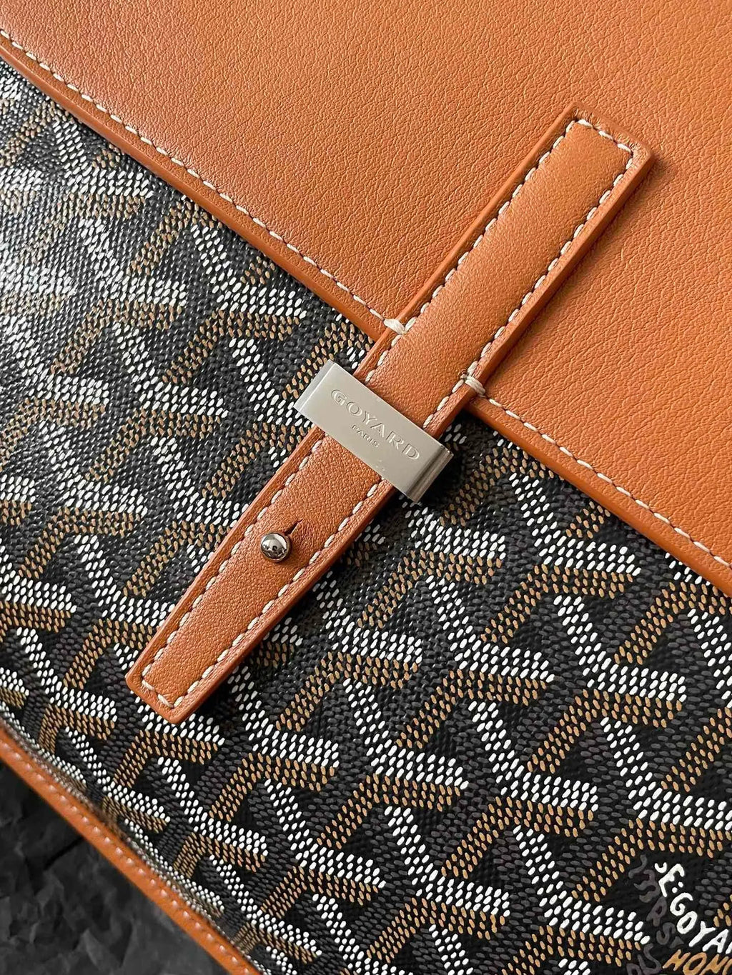 Goyard Coursier Messenger Bag Coated Canvas Leather 610300880
