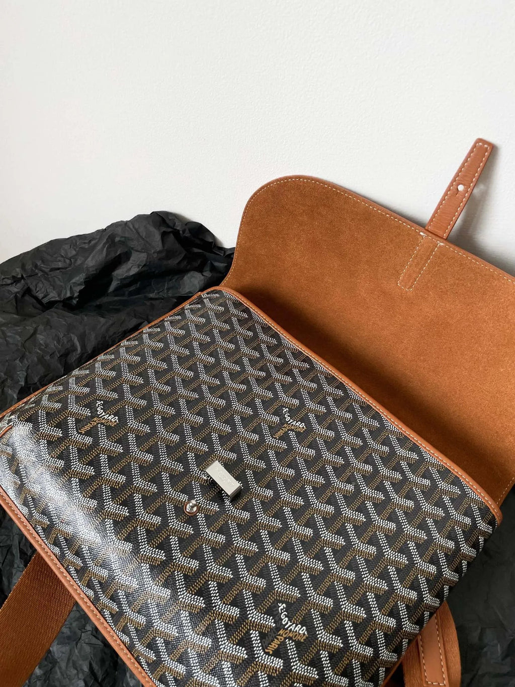 Goyard Coursier Messenger Bag Coated Canvas Leather 610300880