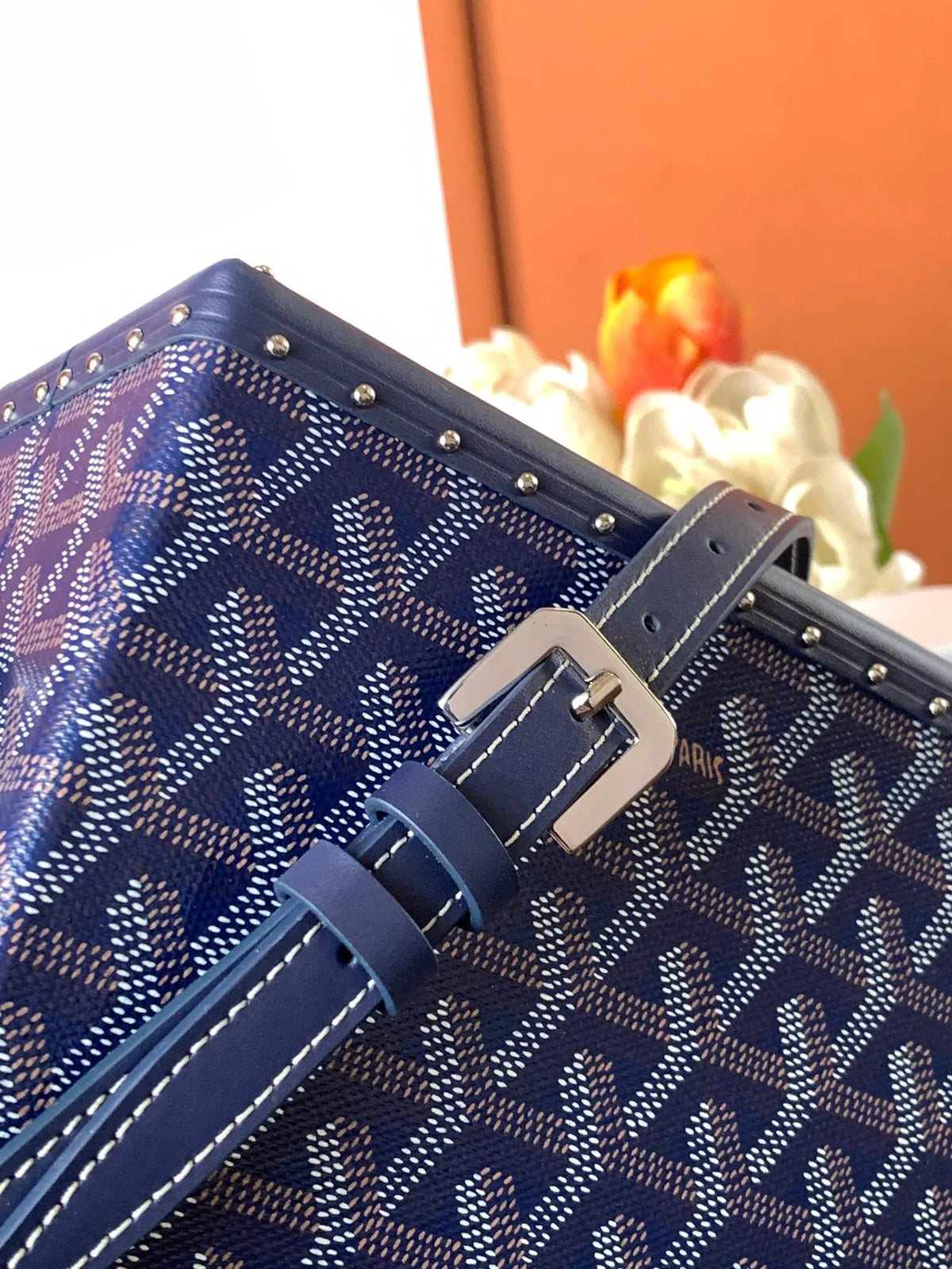 Goyard Grand Hôtel Box Bag Coated Canvas Leather 8119
