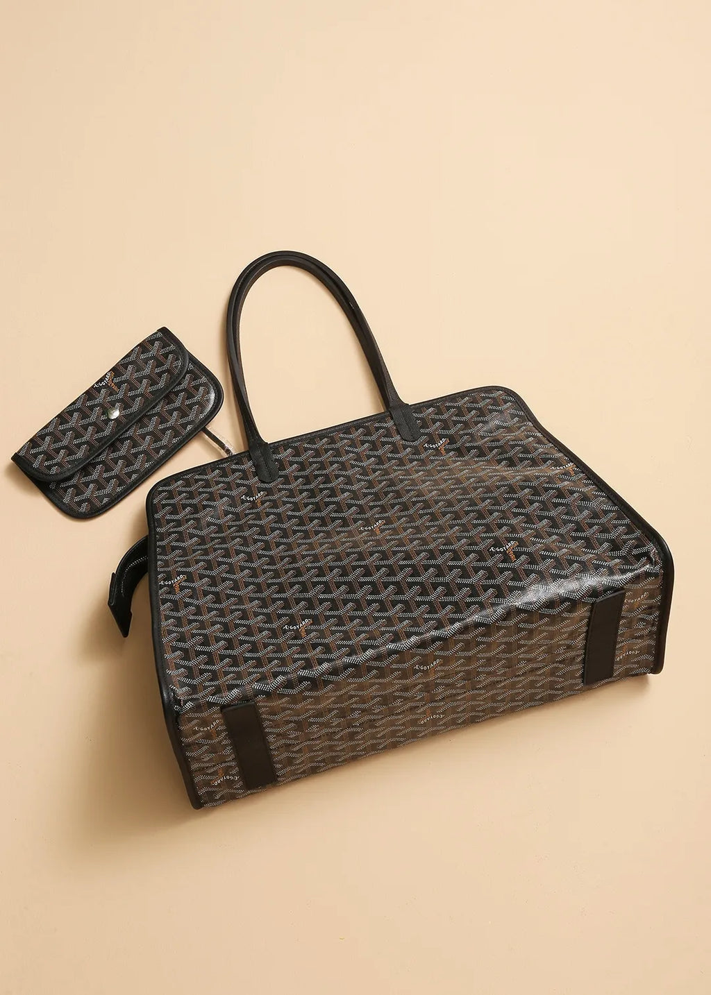 Goyard Hardy Bag Coated Canvas Leather 8016