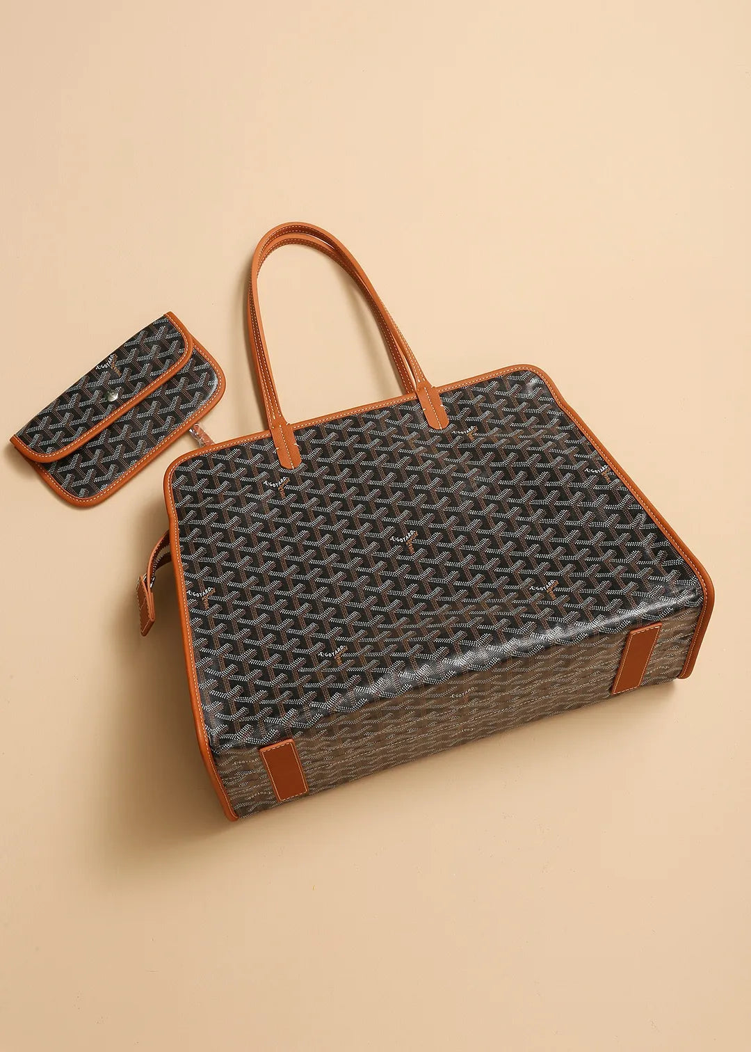 Goyard Hardy PM Bag Coated Canvas Leather 8016