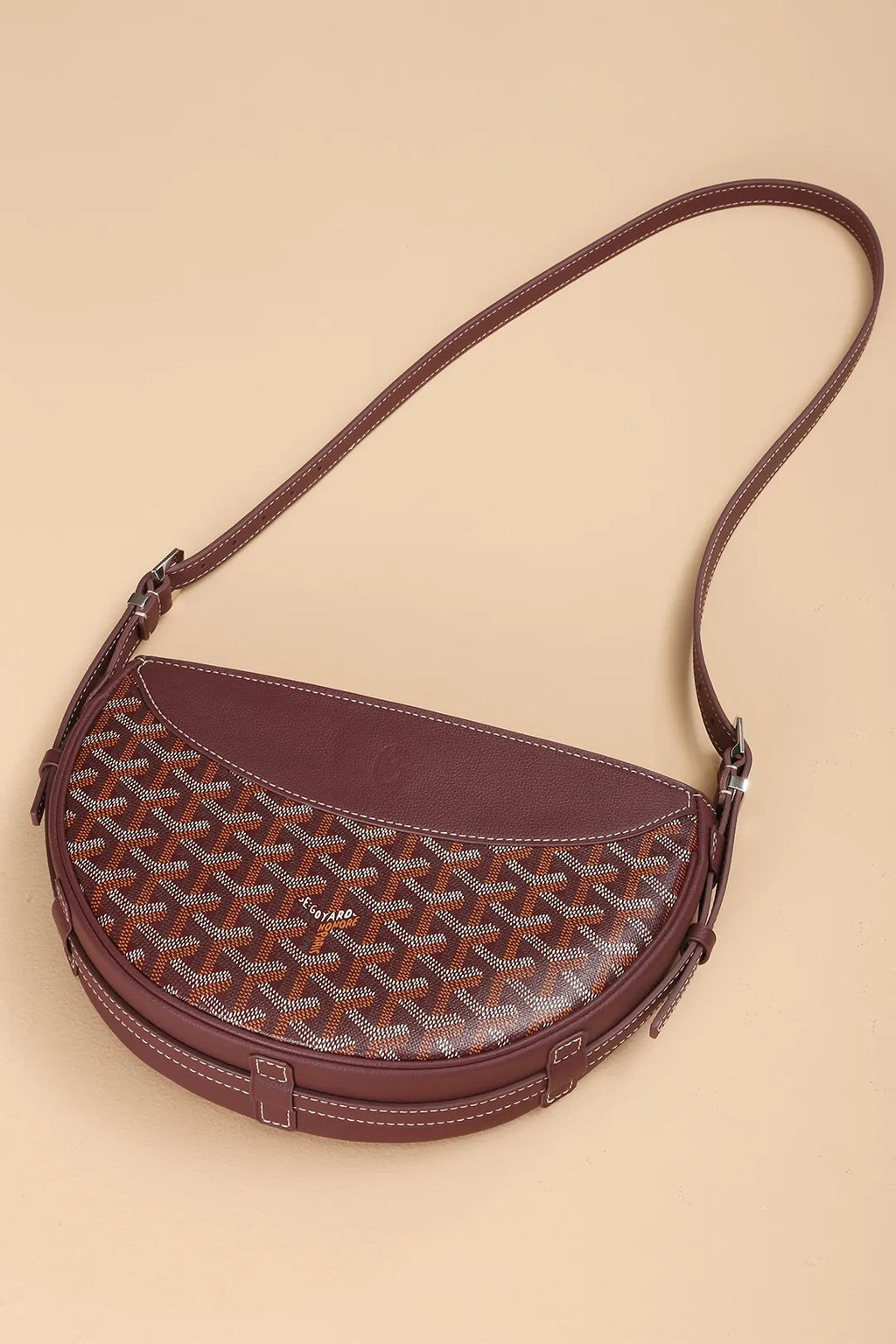 Goyard Hirondelle Shoulder Bag Coated Canvas Leather 8028