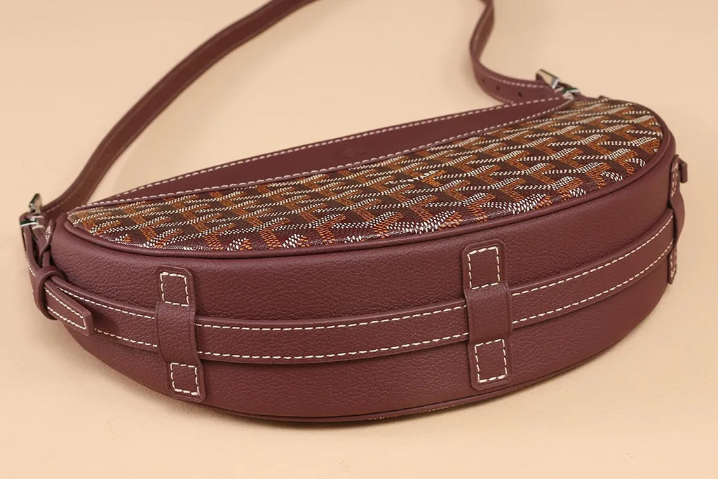 Goyard Hirondelle Shoulder Bag Coated Canvas Leather 8028