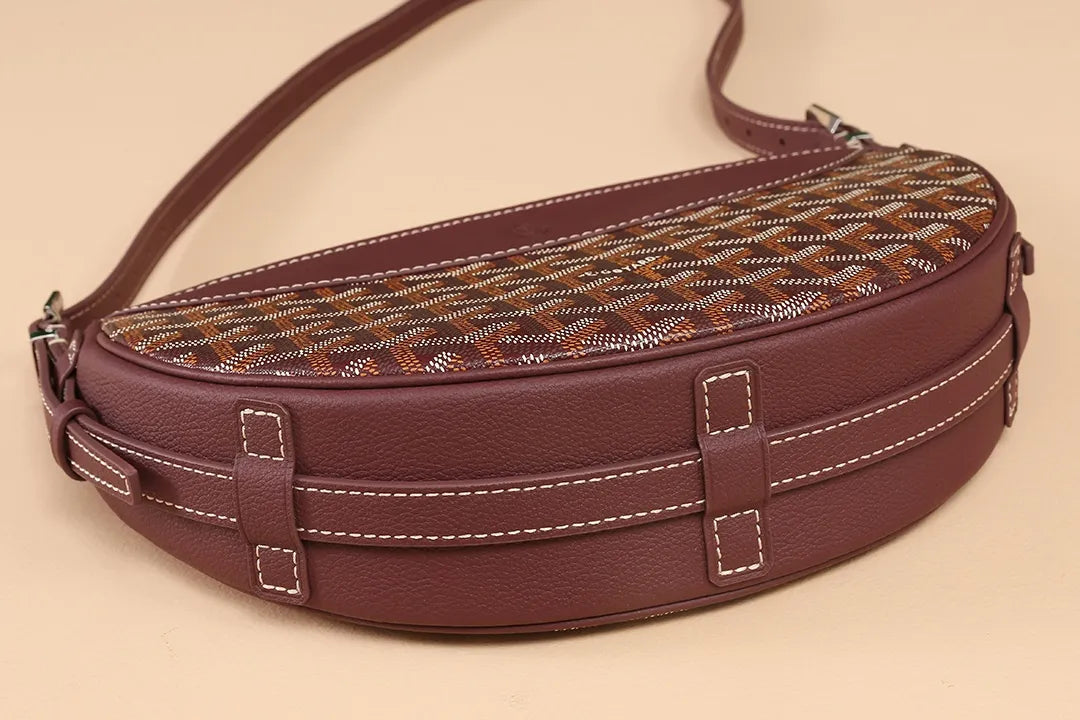 Goyard Hirondelle Shoulder Bag Coated Canvas Leather 8028