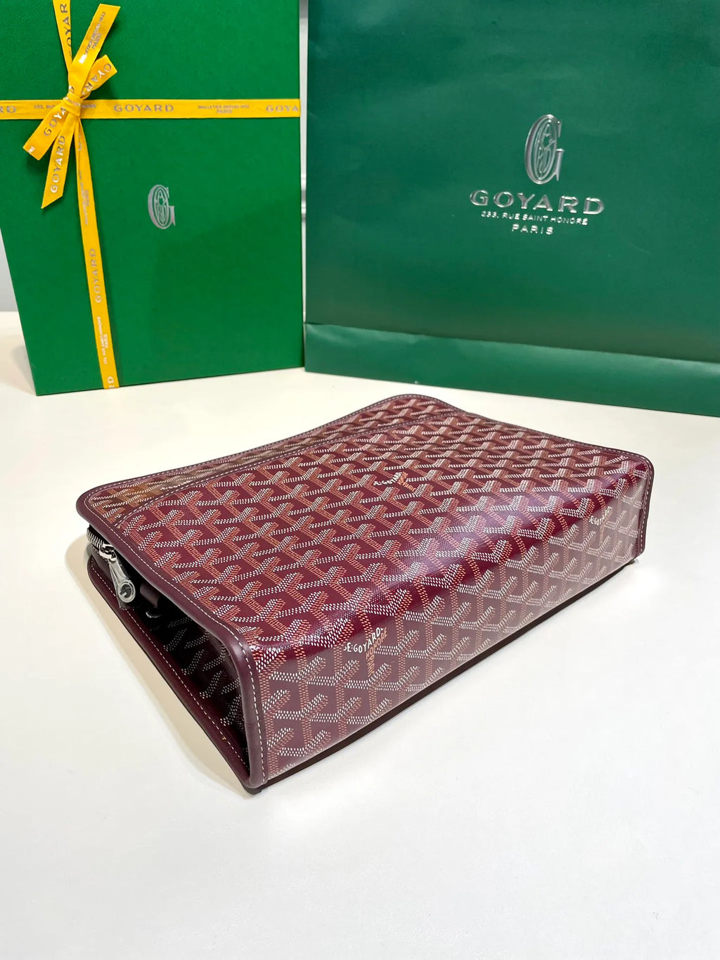 Goyard Jouvence GM Clutch Bag Coated Canvas Leather 8051