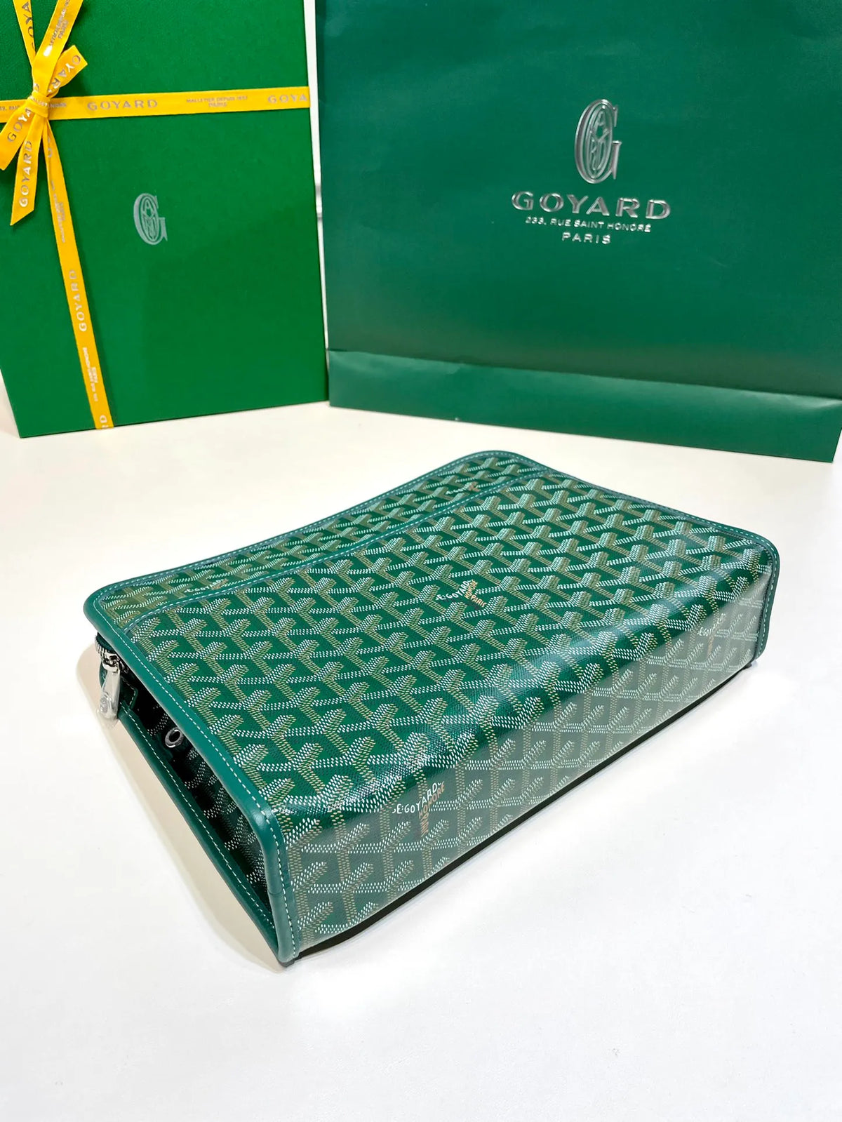 Goyard Jouvence GM Clutch Bag Coated Canvas Leather 8051