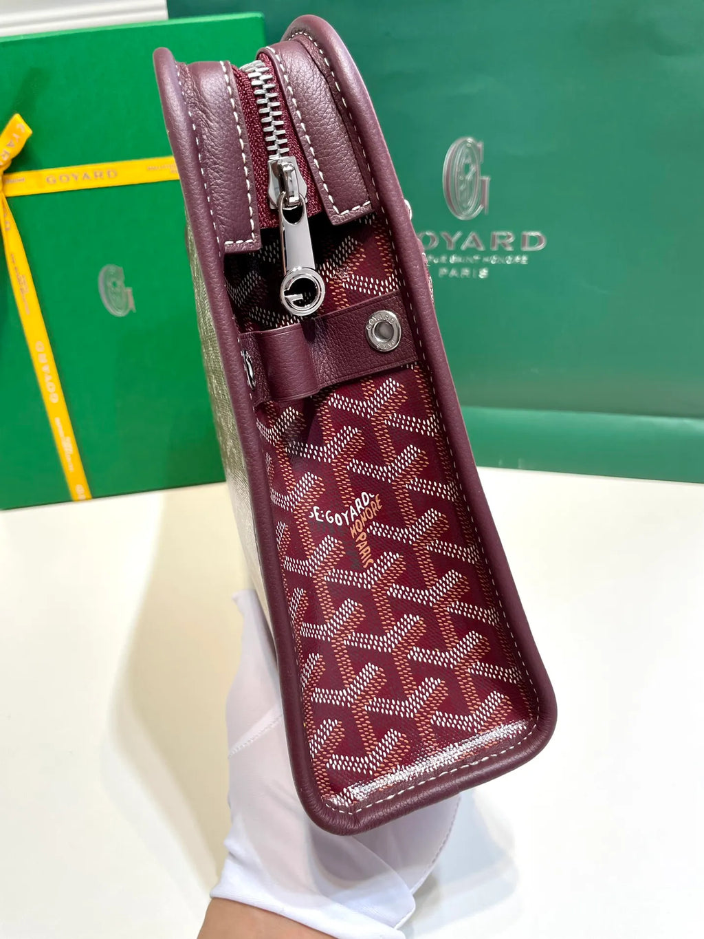 Goyard Jouvence GM Clutch Bag Coated Canvas Leather 8051