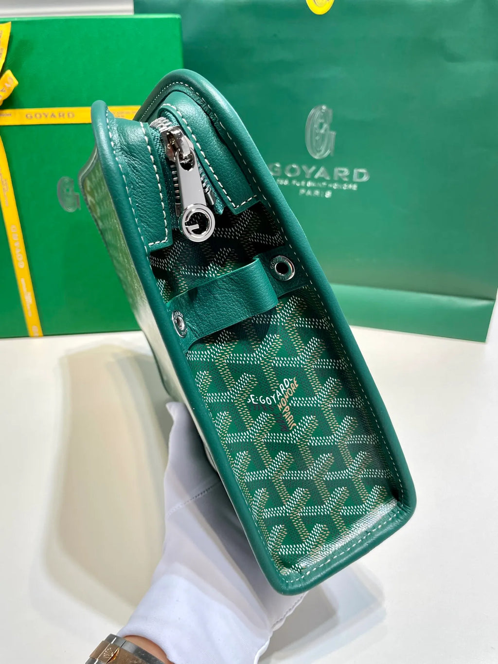 Goyard Jouvence GM Clutch Bag Coated Canvas Leather 8051