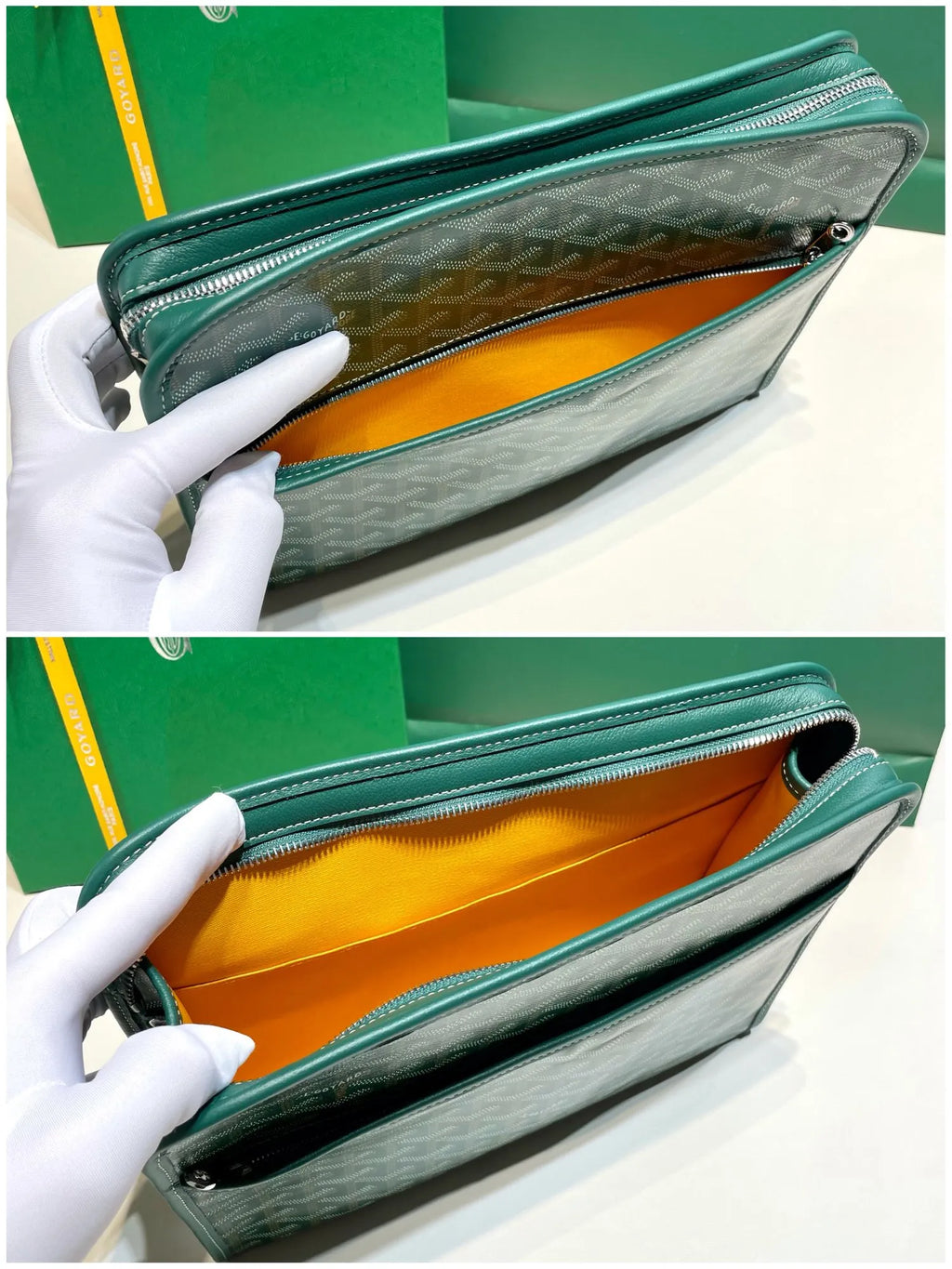 Goyard Jouvence GM Clutch Bag Coated Canvas Leather 8051