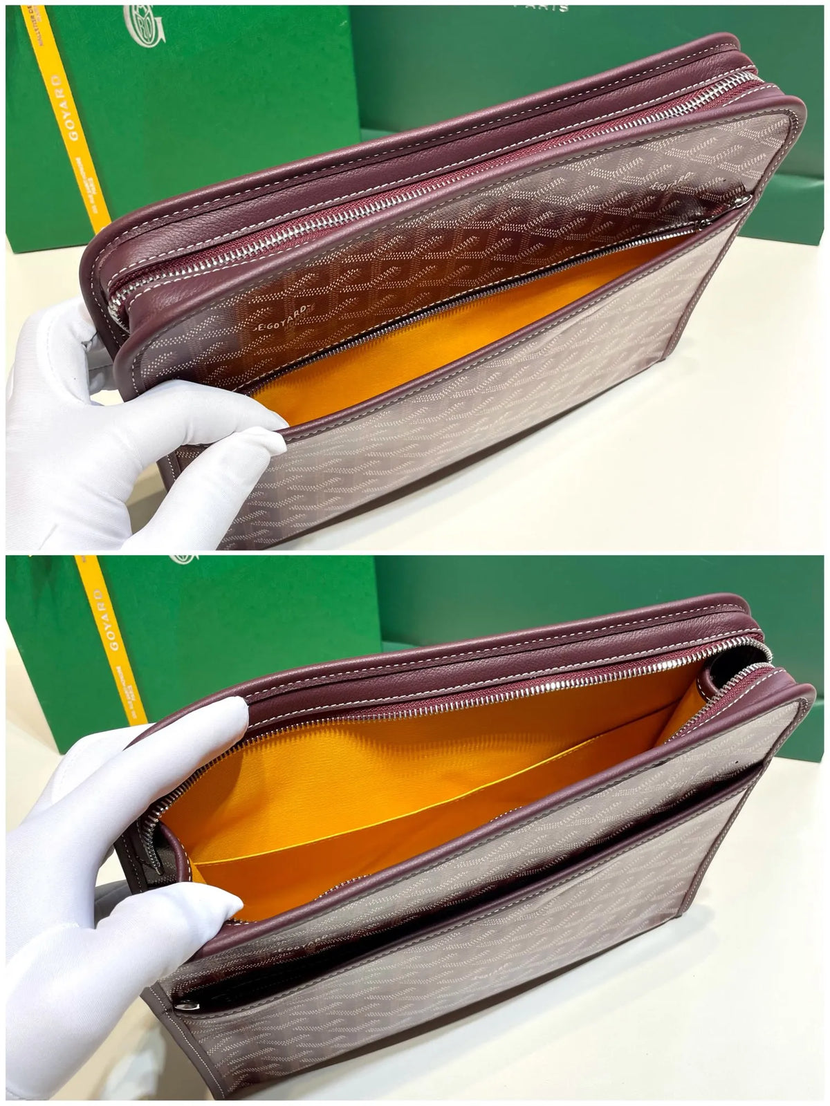 Goyard Jouvence GM Clutch Bag Coated Canvas Leather 8051