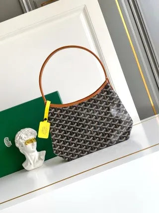 Goyard Mini Hobo Bag Coated Canvas Leather
