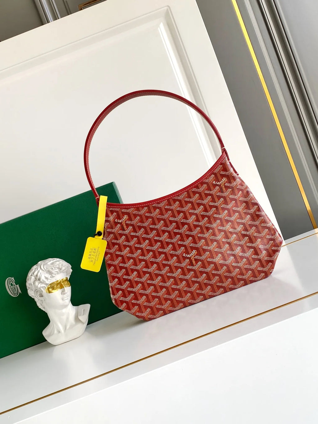 Goyard Mini Hobo Bag Coated Canvas Leather 236712