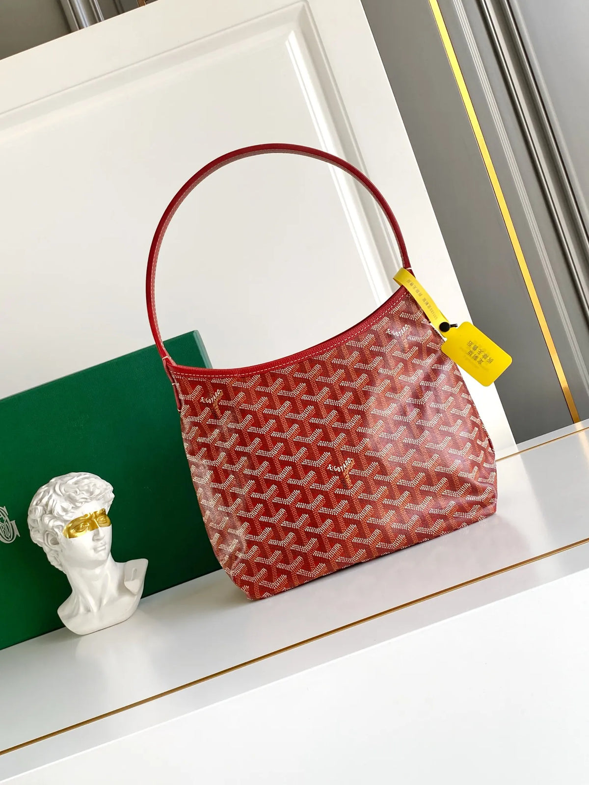 Goyard Mini Hobo Bag Coated Canvas Leather 236712