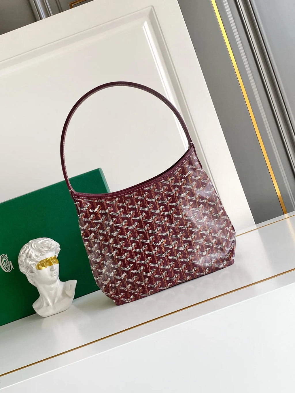 Goyard Mini Hobo Bag Coated Canvas Leather 236715