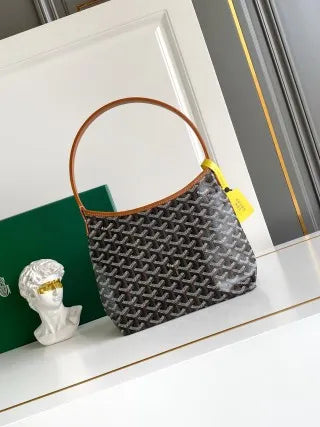 Goyard Mini Hobo Bag Coated Canvas Leather