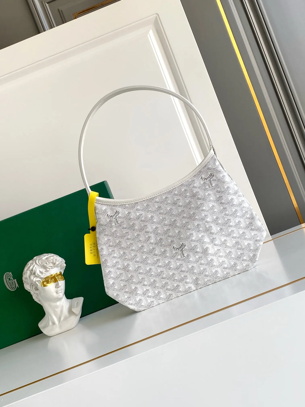 Goyard Mini Hobo Bag Coated Canvas Leather 520