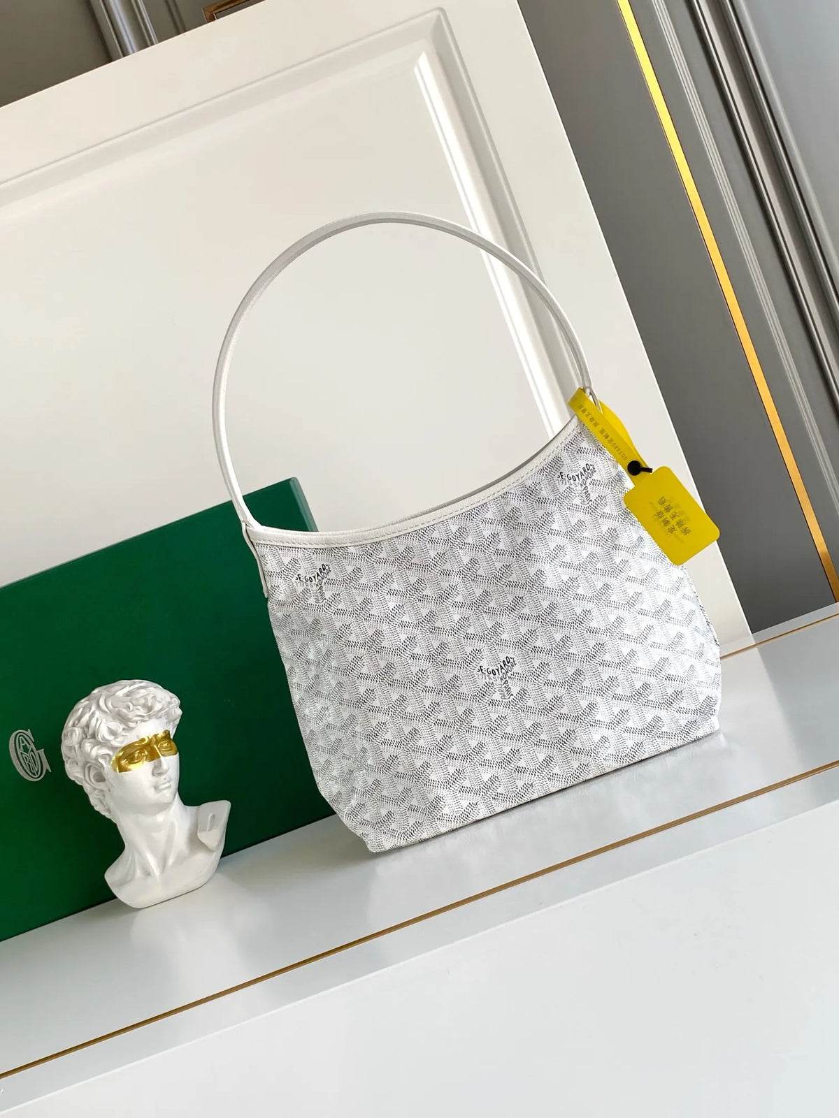 Goyard Mini Hobo Bag Coated Canvas Leather 520