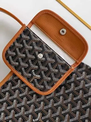 Goyard Mini Hobo Bag Coated Canvas Leather