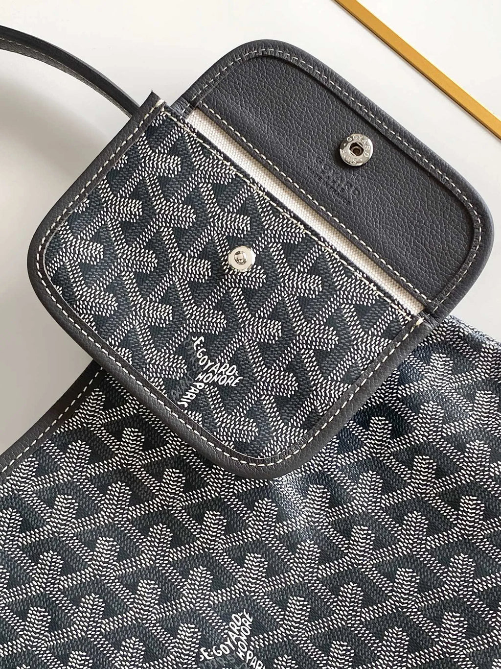 Goyard Mini Hobo Bag Coated Canvas Leather