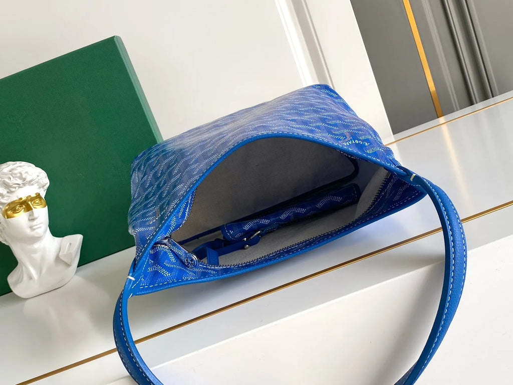Goyard Mini Hobo Bag Coated Canvas Leather