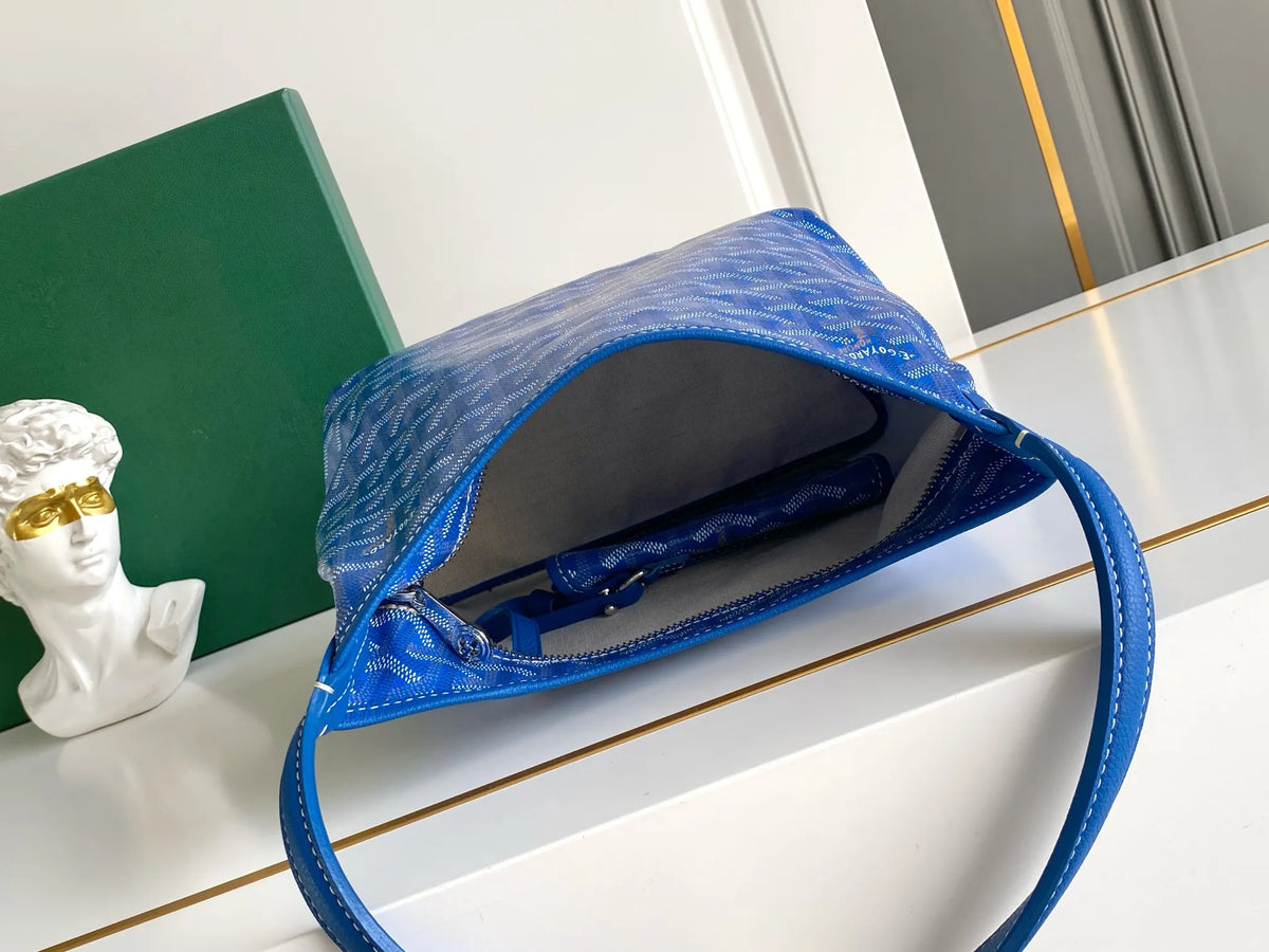 Goyard Mini Hobo Bag Coated Canvas Leather