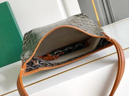 Goyard Mini Hobo Bag Coated Canvas Leather