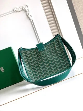 Goyard Musette PM Messenger Bag Canvas Leather 8018