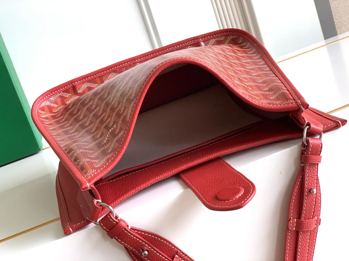 Goyard Musette PM Messenger Bag Coated Canvas Leather 8018