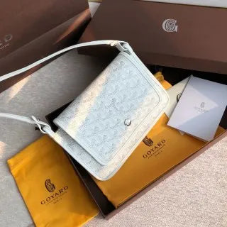 Goyard Plumet Crossbody Bag Coated Canvas Leather 8015