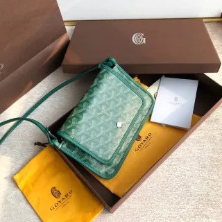 Goyard Plumet Crossbody Bag Coated Canvas Leather 8015