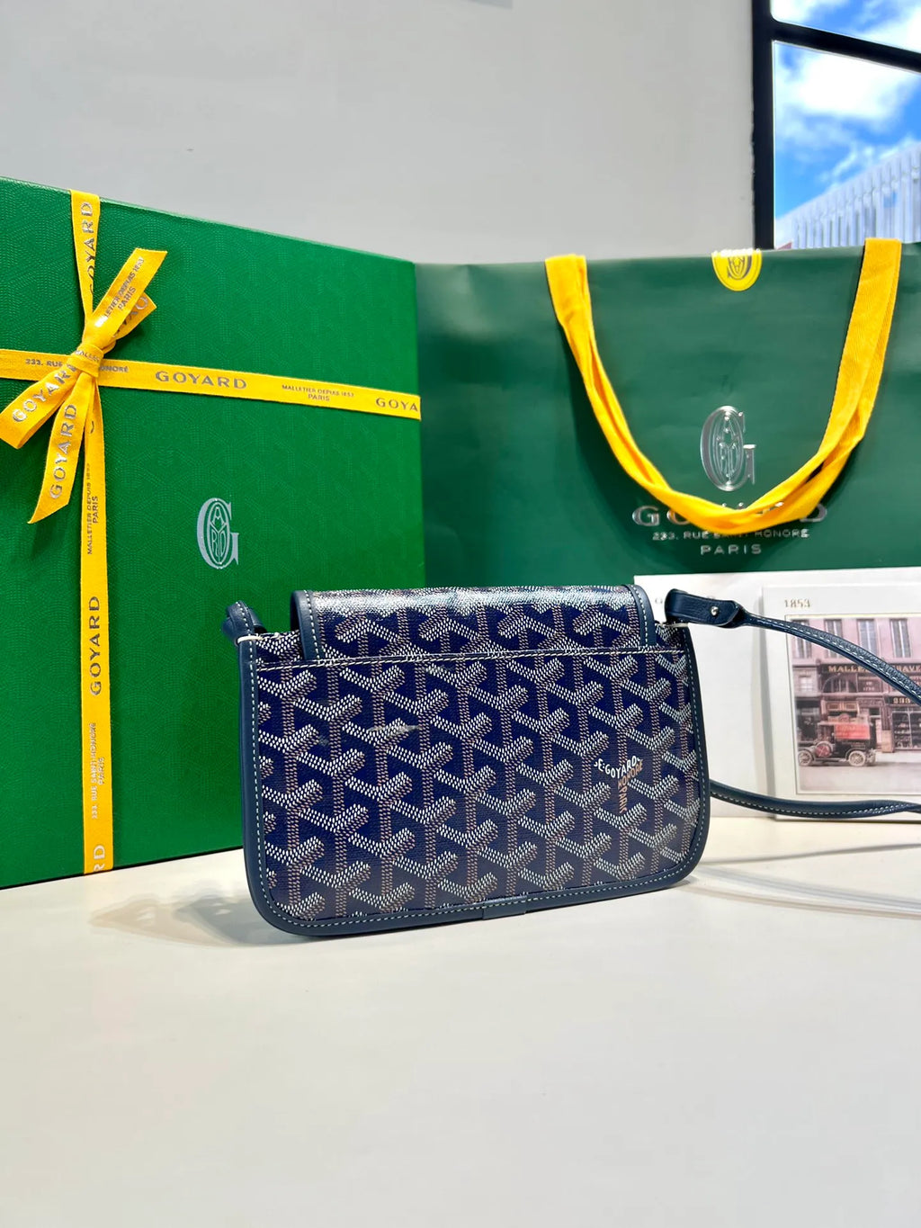Goyard Plumet Envelope Bag Coated Canvas Leather 8015