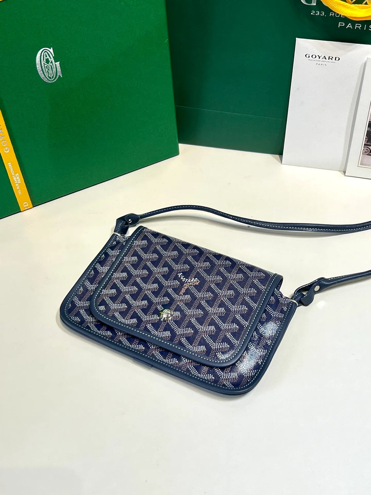 Goyard Plumet Envelope Bag Coated Canvas Leather 8015