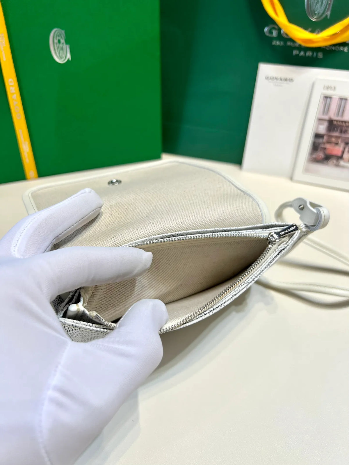 Goyard Plumet Envelope Bag Coated Canvas Leather 8015