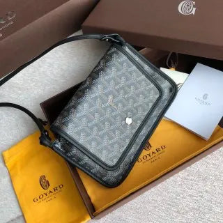 Goyard Plumet Envelope Bag Coated Canvas Leather 8015