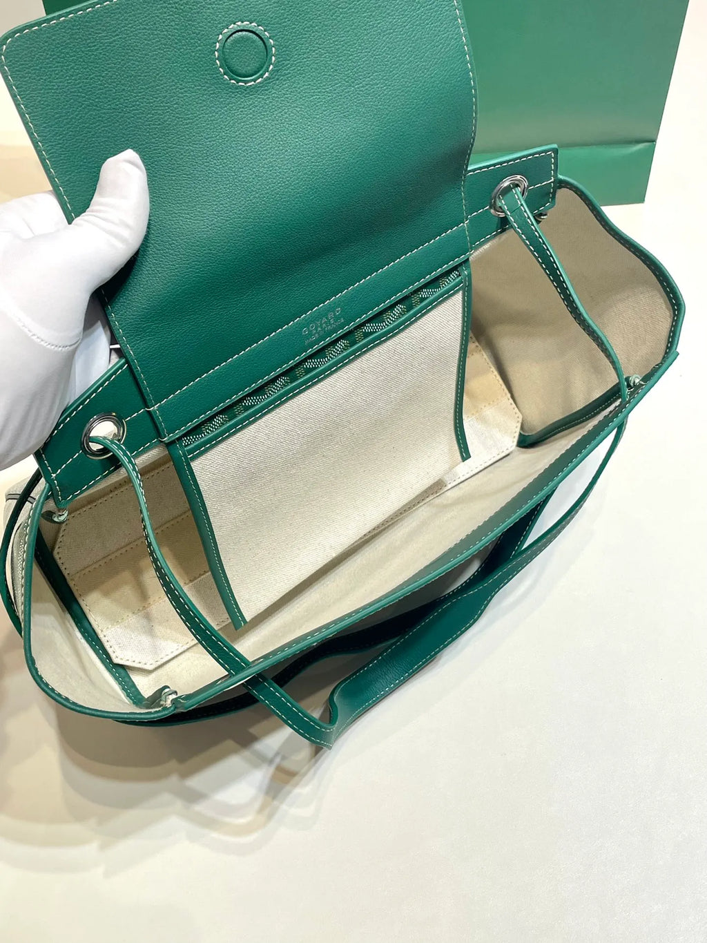 Goyard Rouette Shoulder Bag Coated Canvas Leather 8052