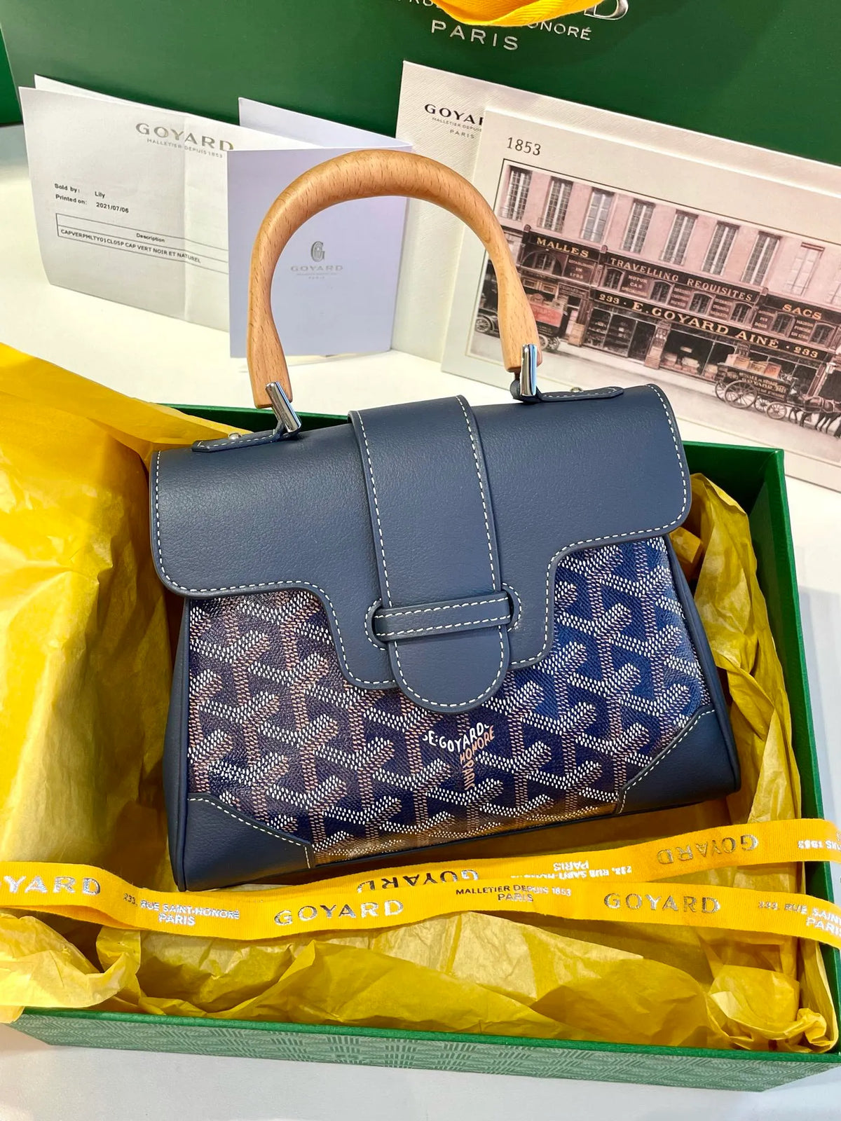 Goyard Saigon Mini Bag Coated Canvas Leather 8005