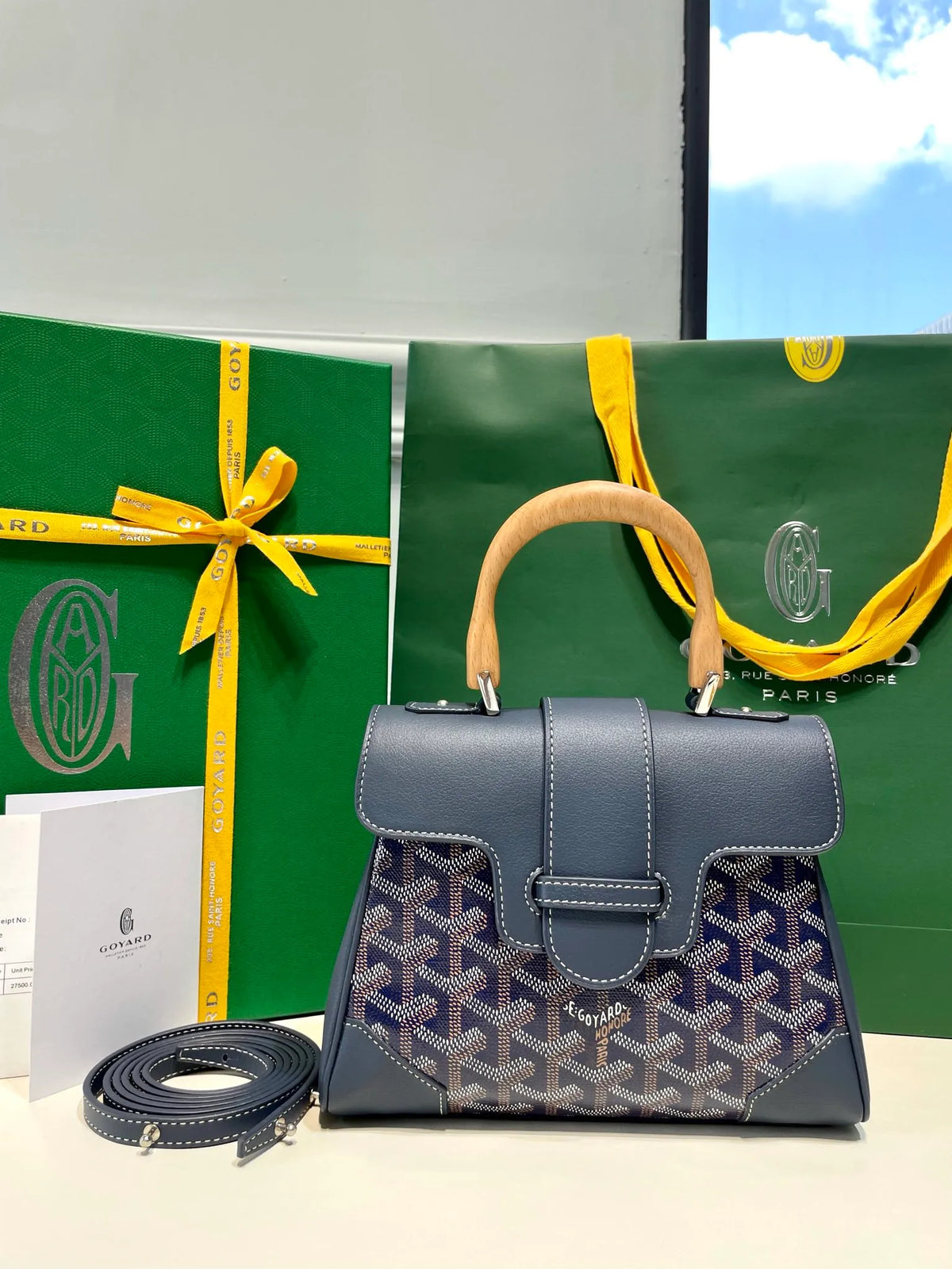 Goyard Saigon Mini Bag Coated Canvas Leather 8005