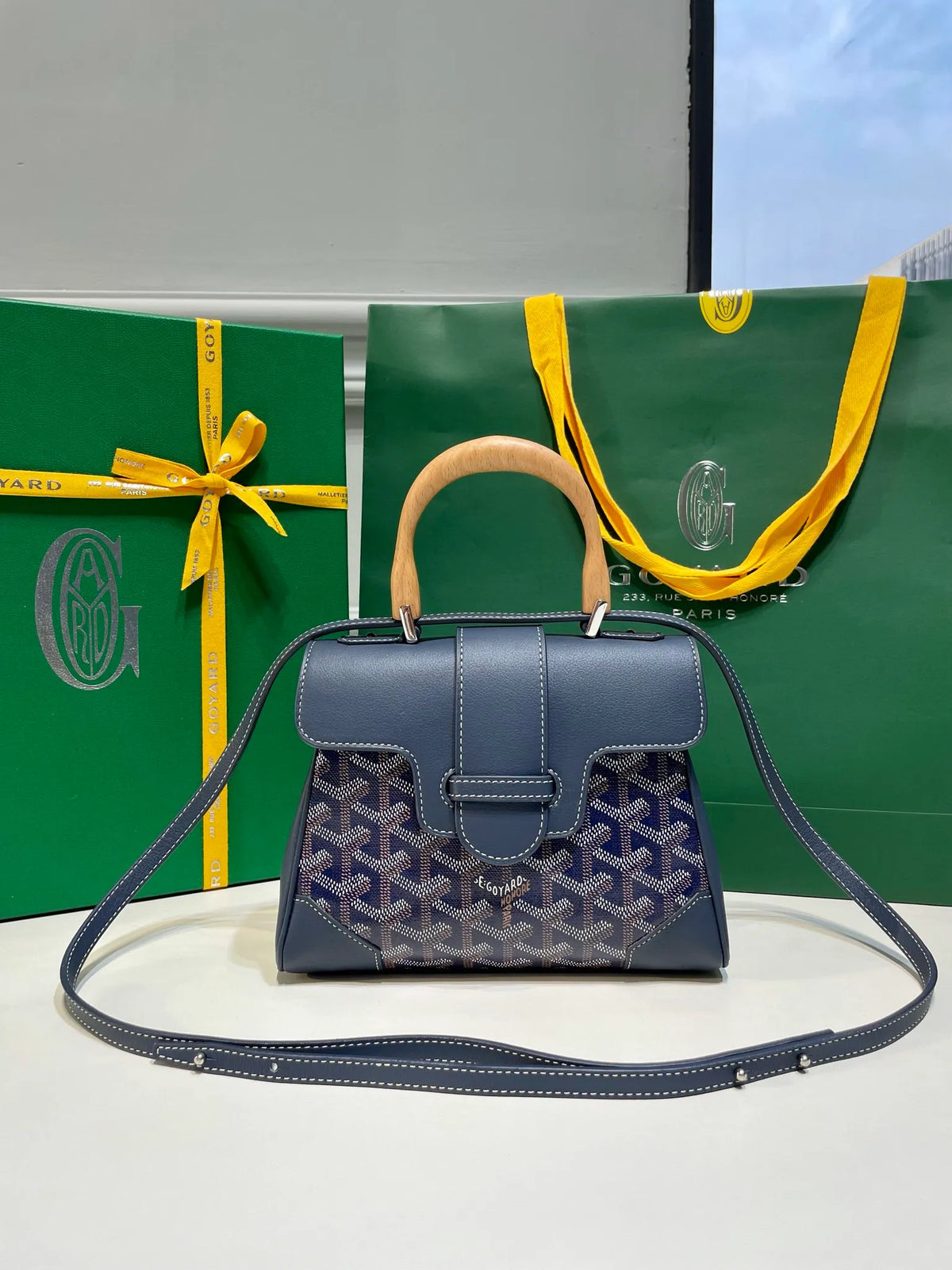 Goyard Saigon Mini Bag Coated Canvas Leather 8005