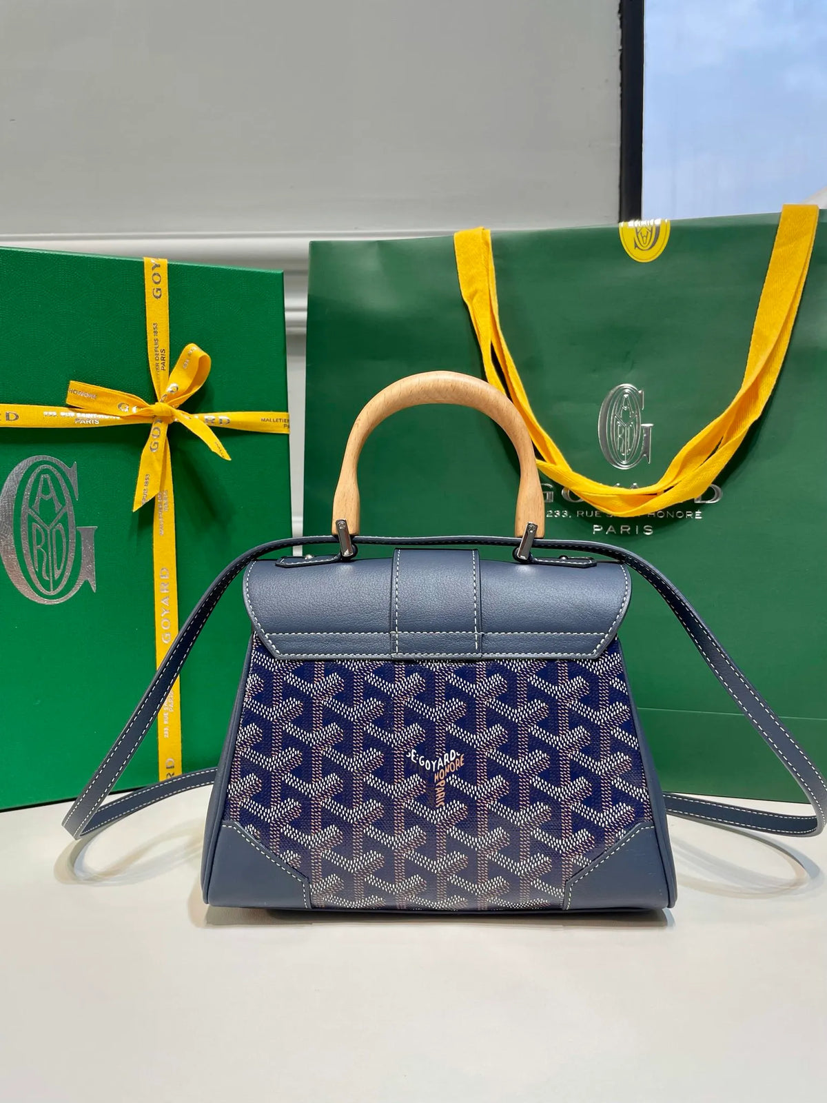Goyard Saigon Mini Bag Coated Canvas Leather 8005