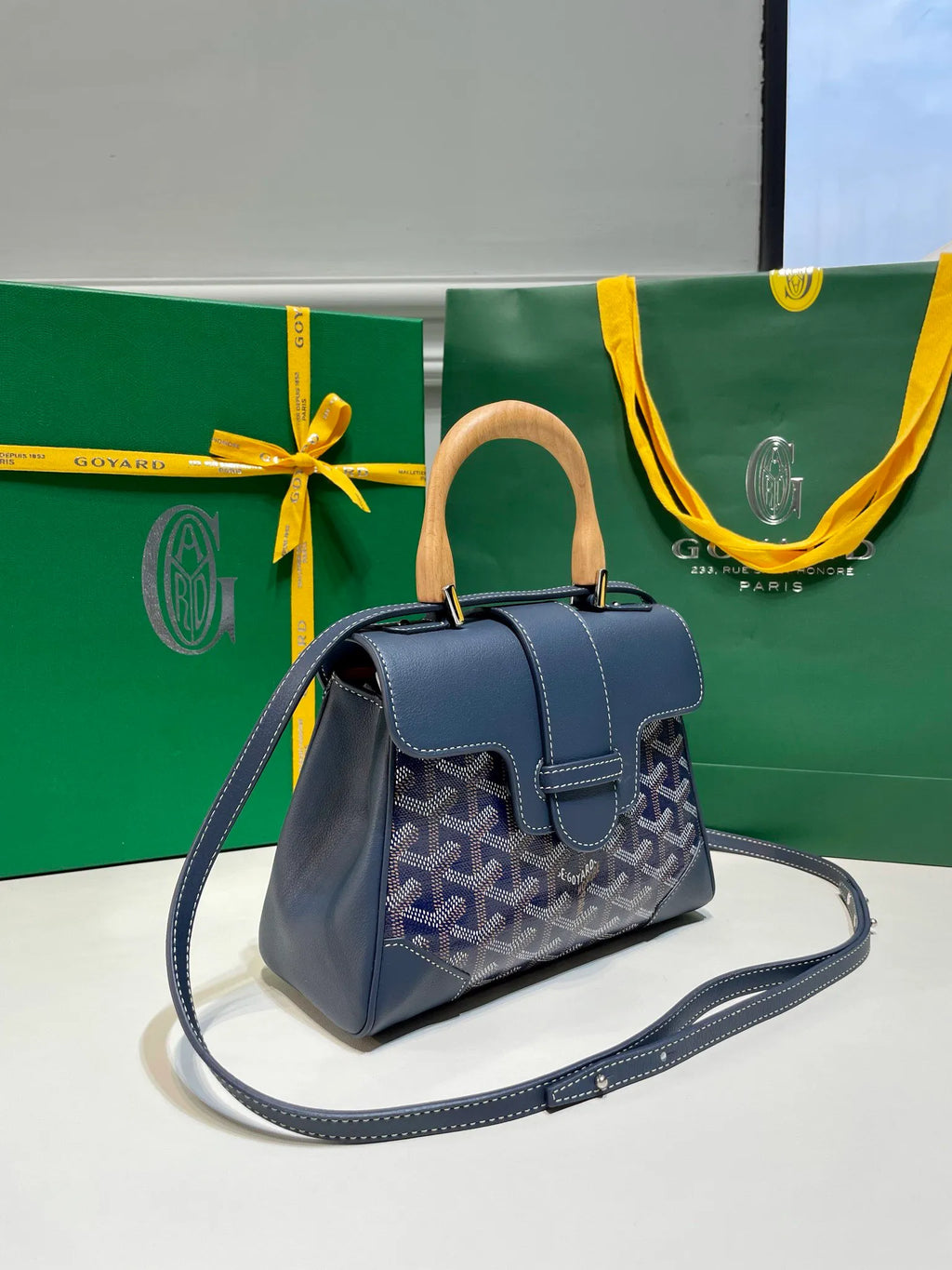 Goyard Saigon Mini Bag Coated Canvas Leather 8005