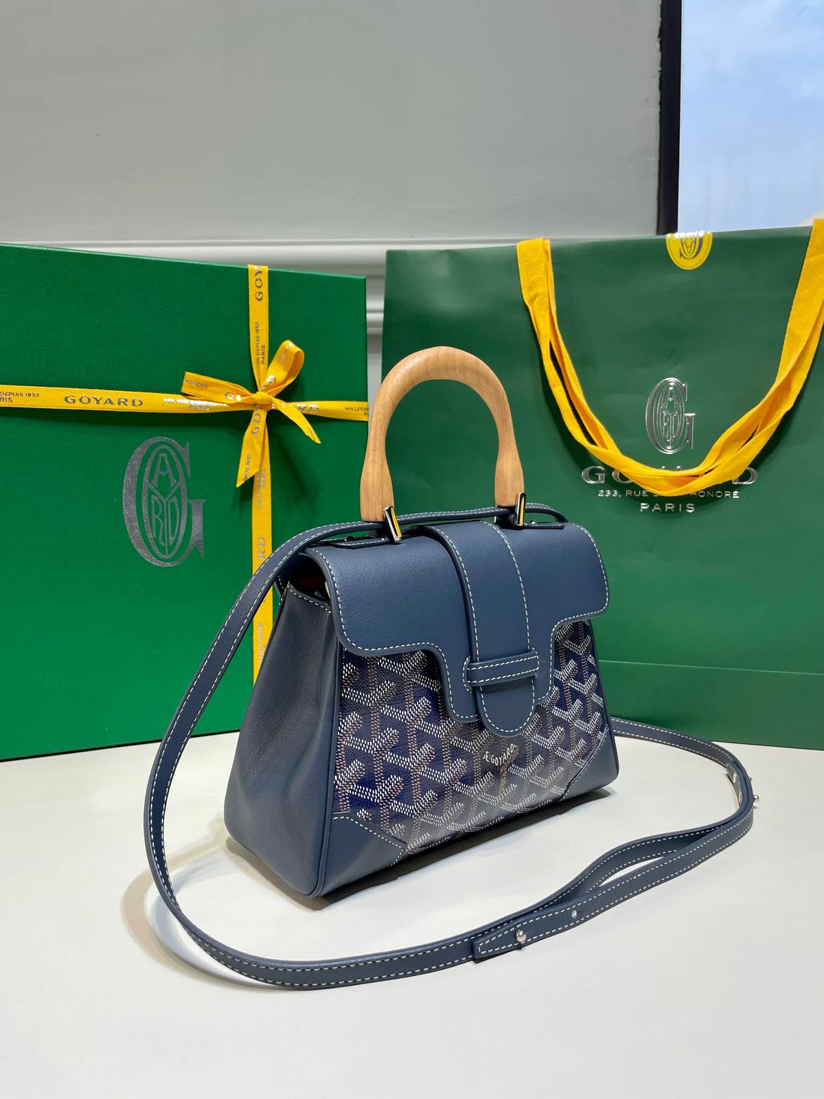 Goyard Saigon Mini Bag Coated Canvas Leather 8005
