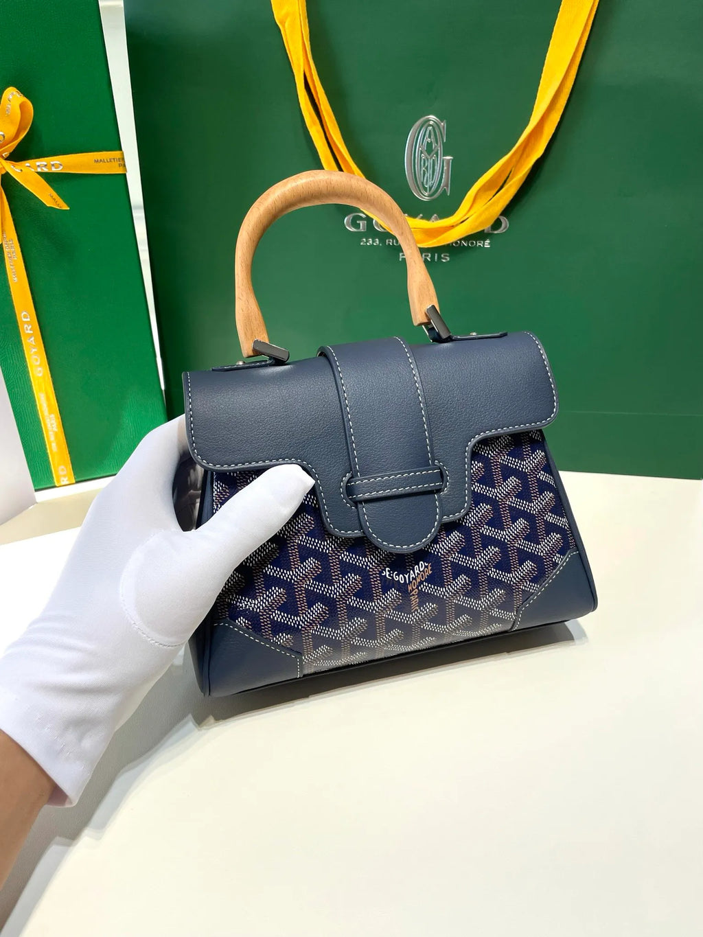 Goyard Saigon Mini Bag Coated Canvas Leather 8005