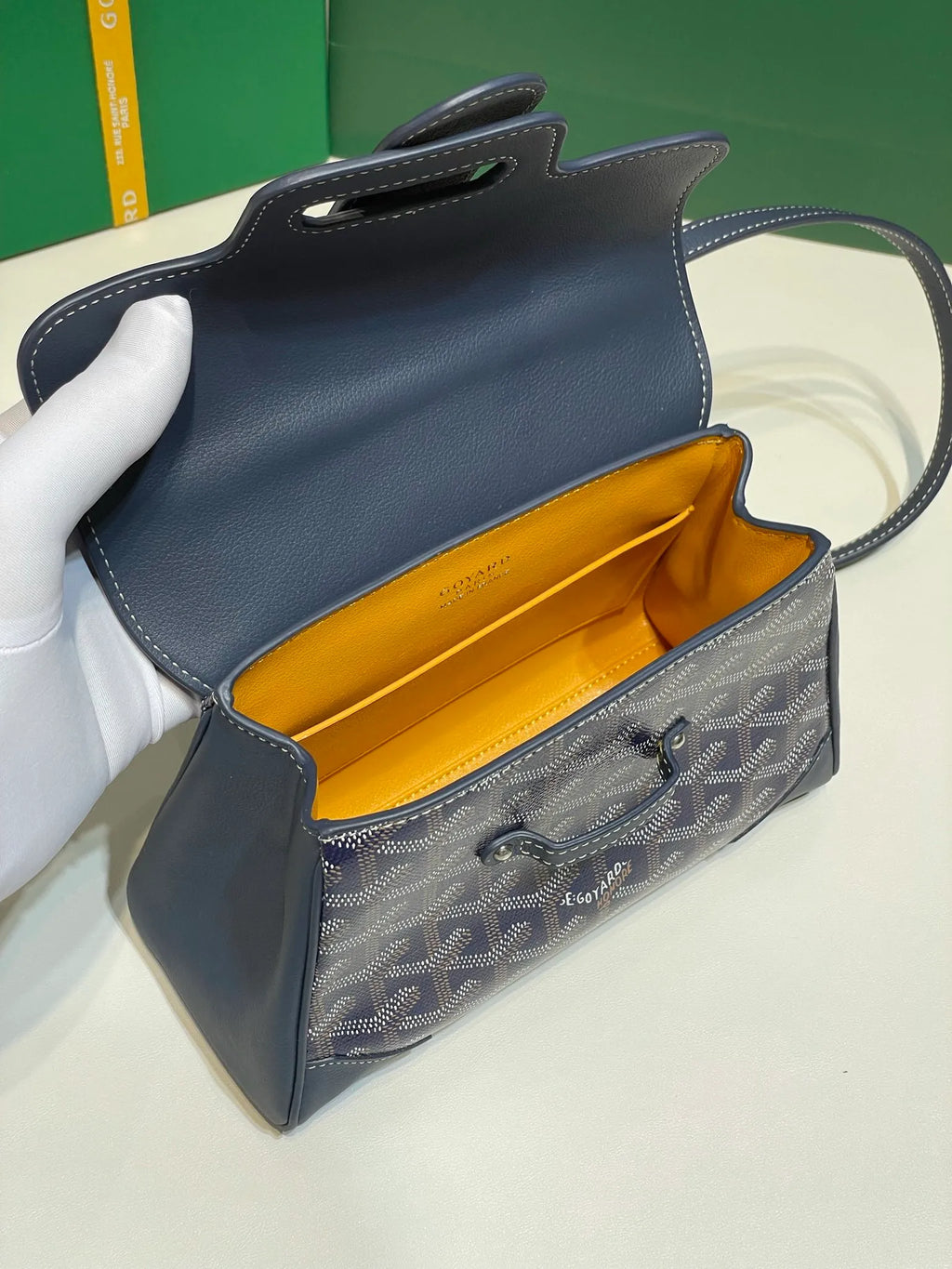 Goyard Saigon Mini Bag Coated Canvas Leather 8005