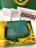 Goyard Saigon Mini Handbag Coated Canvas Leather 8005