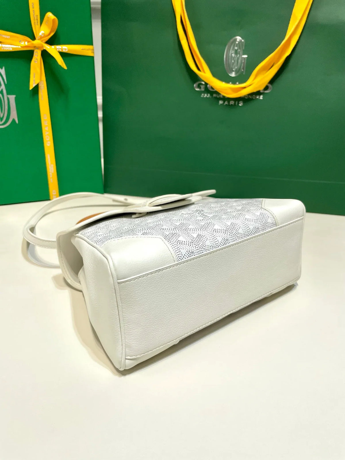 Goyard Saigon Mini Handbag Coated Canvas Leather 8005