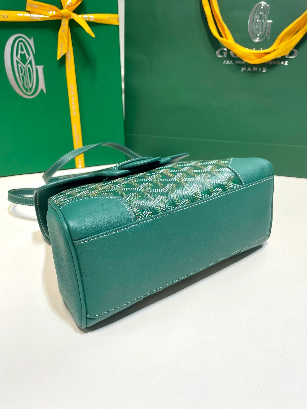 Goyard Saigon Mini Handbag Coated Canvas Leather 8005